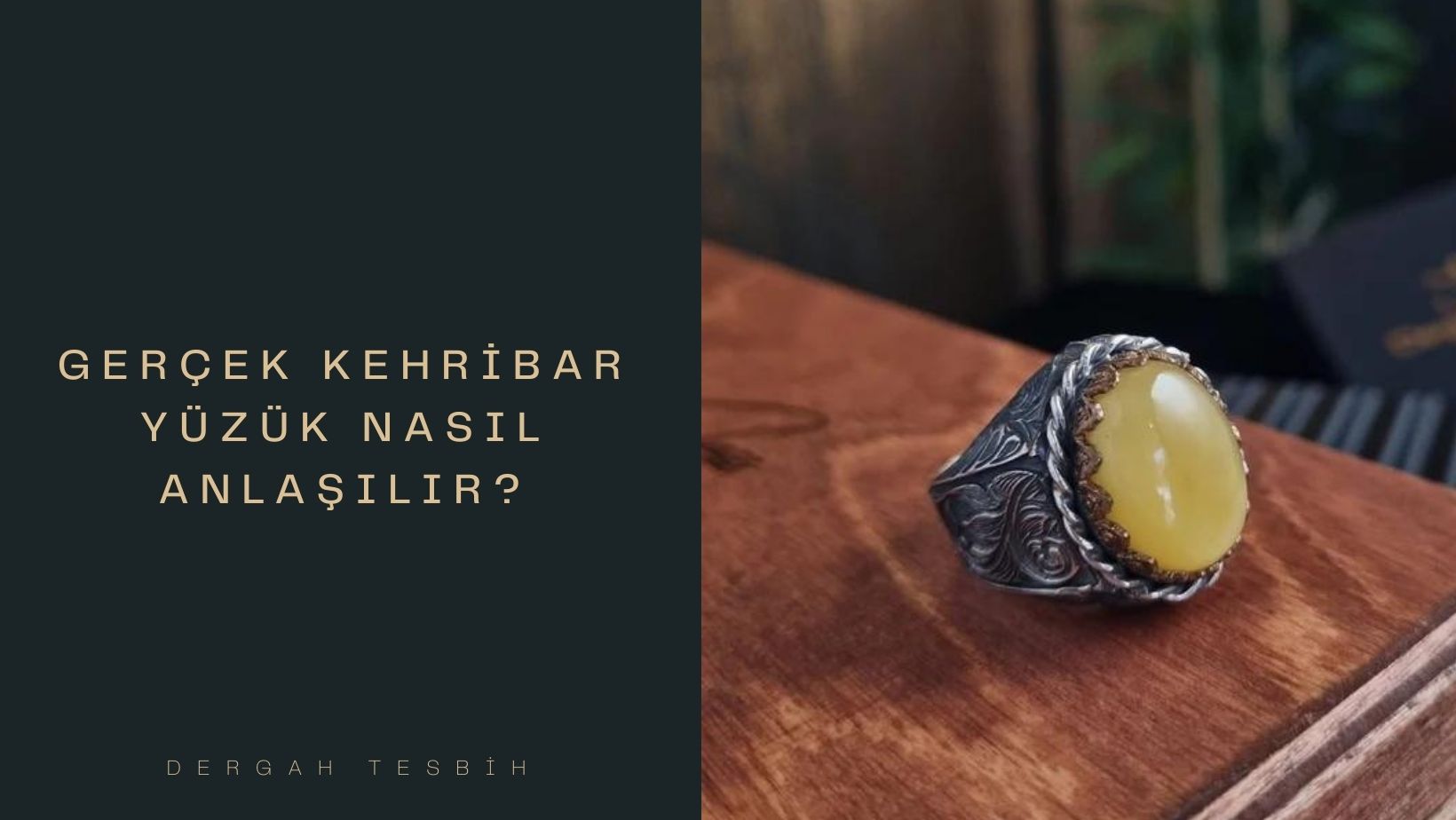 kehribar yüzük
