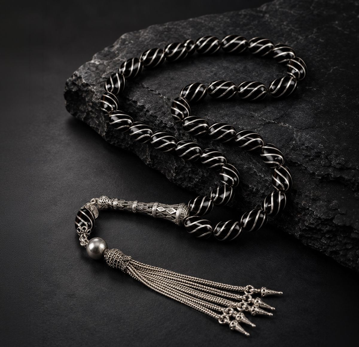 Oltu Stone Prayer Beads