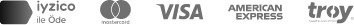 iyzico, Mastercard, Visa, American Express, Troy